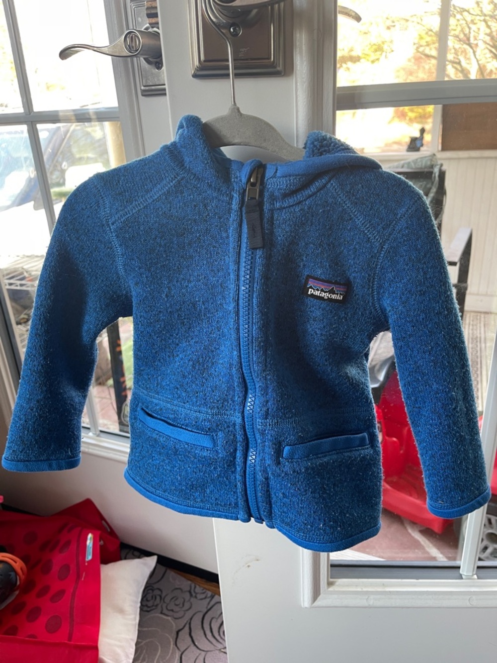 Patagonia Kids Royal Blue Hooded Zip Fleece